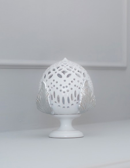 lampada pumo in ceramica barocco moderno argento CAMINARI