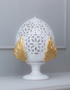 lmapada da salone pumo in ceramica stile barocco oro CAMINARI